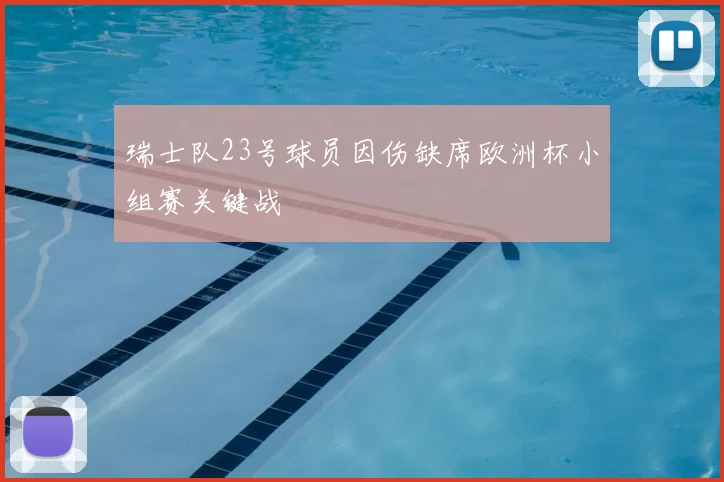 瑞士队23号球员因伤缺席欧洲杯小组赛关键战